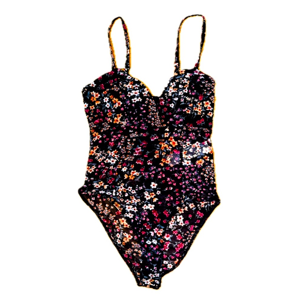 FLORAL BUSTIER BODYSUIT